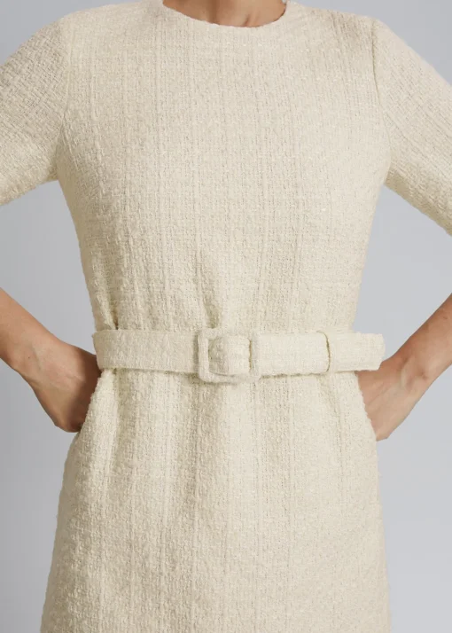 Shop Tweed Minikjole Med Baelte Kvinder Kjoler