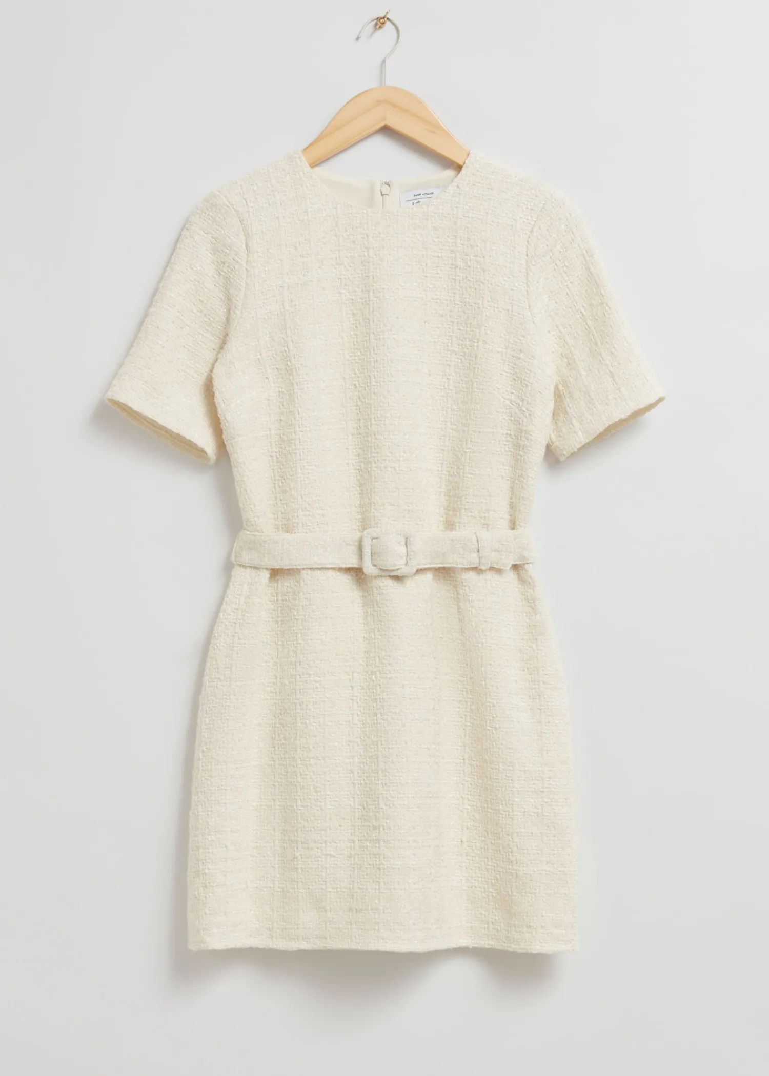 Shop Tweed Minikjole Med Baelte Kvinder Kjoler