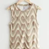 Flash Sale Wave Print Top Kvinder Toppe