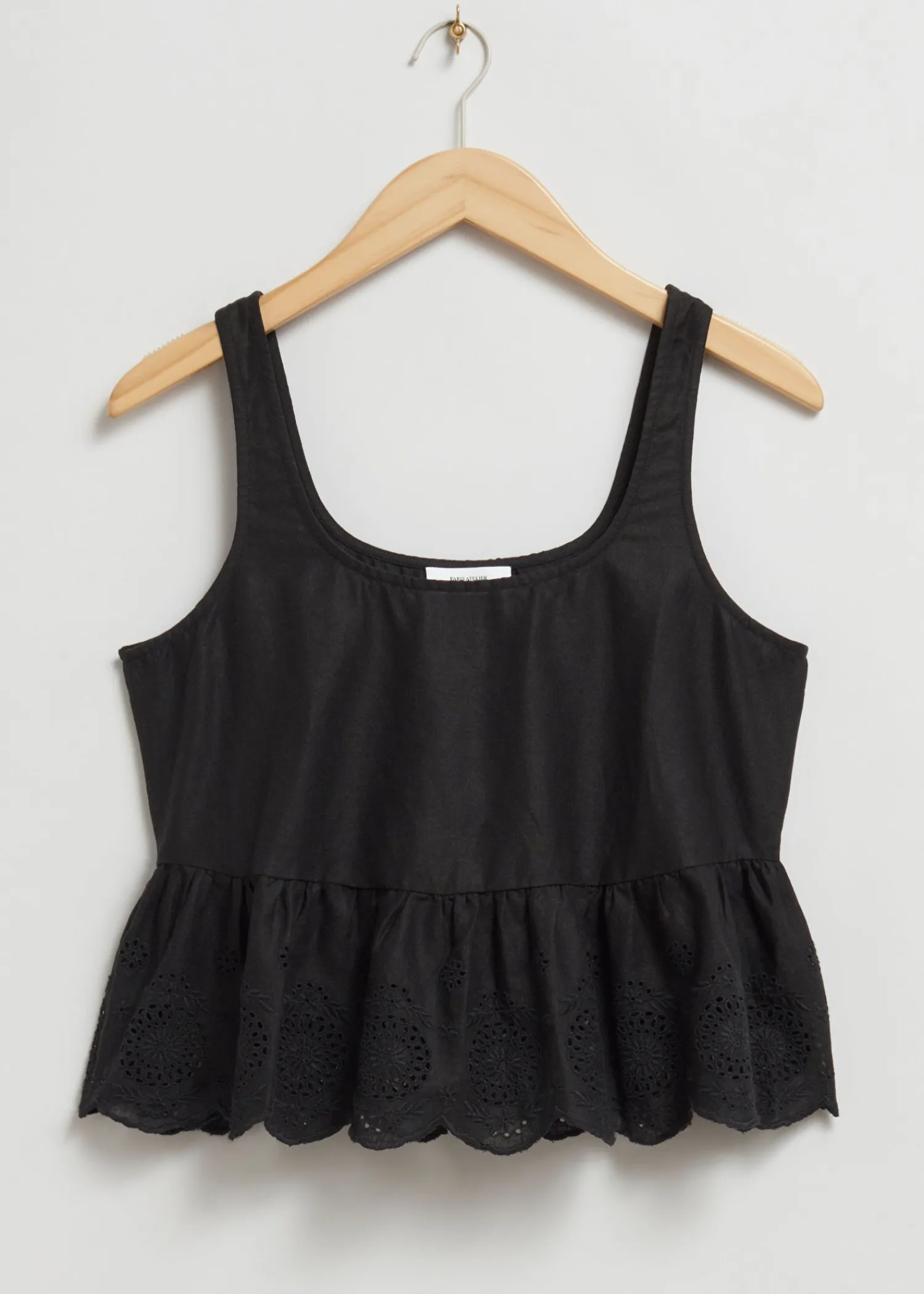 Best Sale Aermelos Broderie Anglaise Top Kvinder Toppe