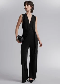 Best Aermelos Jumpsuit Med Aben Ryg Kvinder Jumpsuits