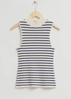 Online Aermelos Mock Neck Top Kvinder Toppe