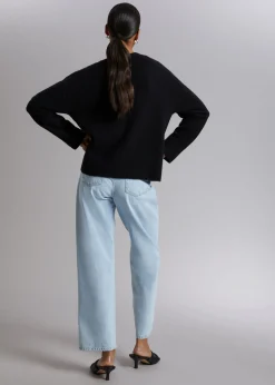 Online Afslappede Tilspidsede Jeans Kvinder Denim