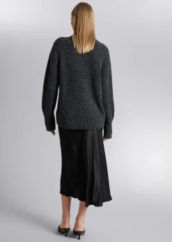 Sale Afslappet Alpaka Striktroje Kvinder Strik