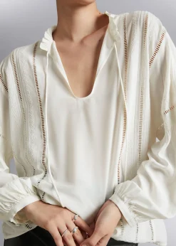 Hot Afslappet Broderibluse Kvinder Bluser Og Skjorter