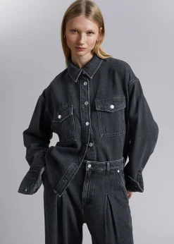 Clearance Afslappet Denimskjorte Kvinder Denim