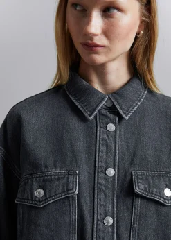 Clearance Afslappet Denimskjorte Kvinder Denim