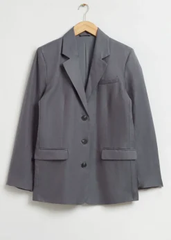 Online Afslappet Enkeltradet Silkeblazer Kvinder Blazere