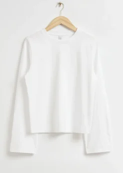 Online Afslappet Jersey Top Kvinder Denim