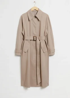 Cheap Afslappet Mellemlang Trenchcoat Kvinder Frakker & Jakker