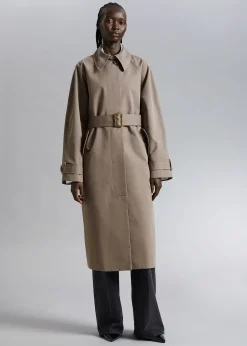 Online Afslappet Trenchcoat Kvinder Frakker & Jakker