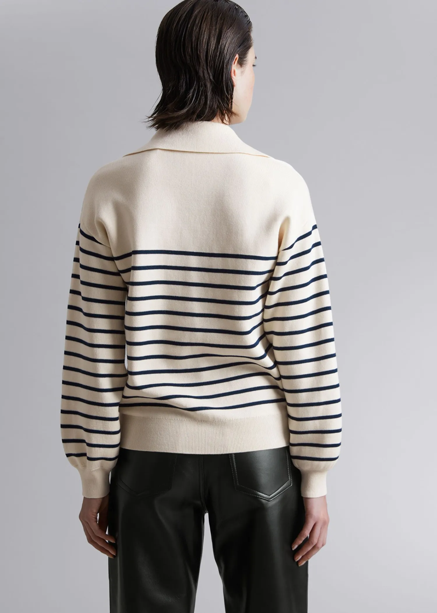 Fashion Afslappet Troje Med Krave Kvinder Strik