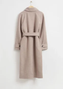 New Afslappet Uldblandingsfrakke Kvinder Frakker & Jakker