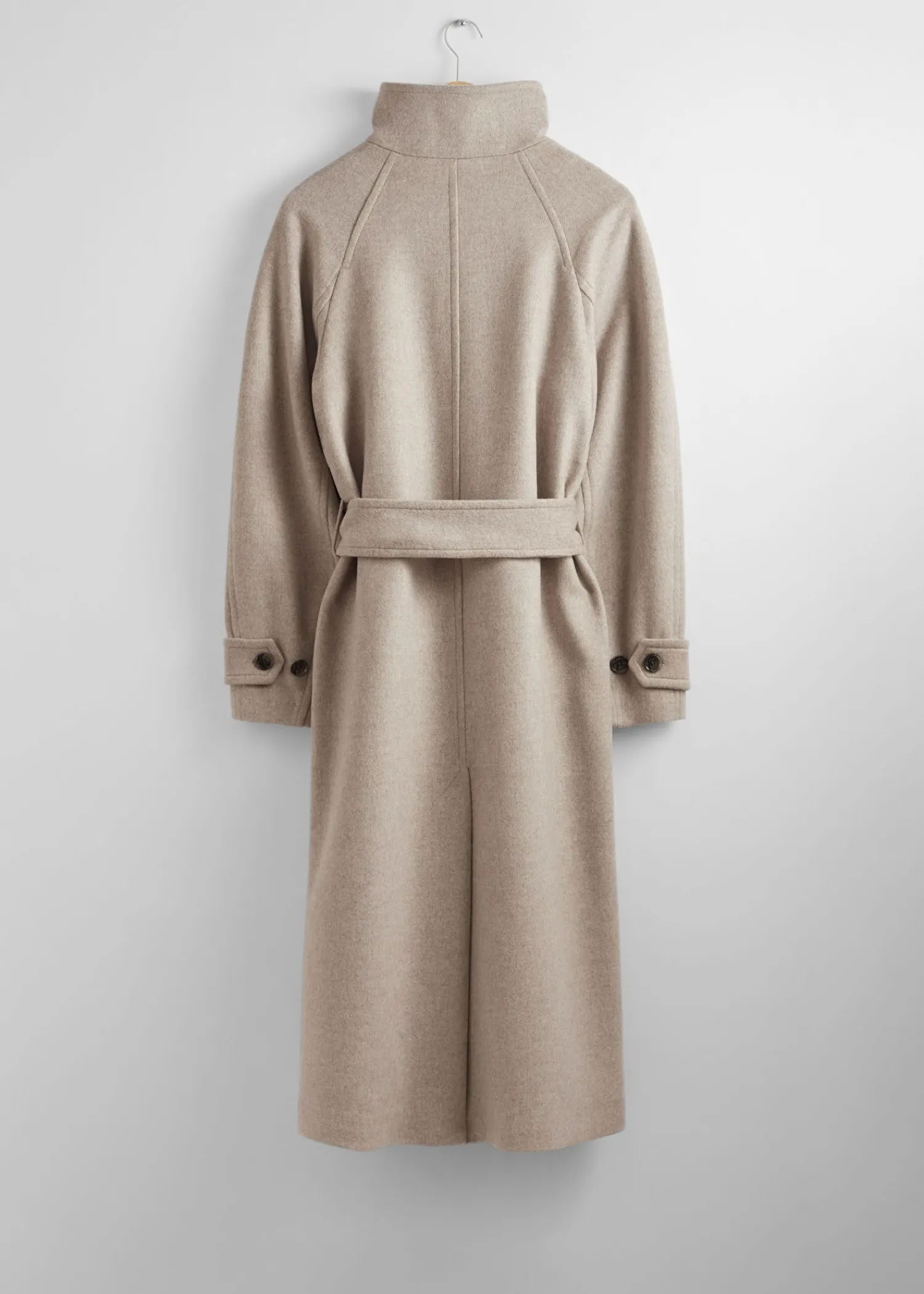 New Afslappet Uldfrakke Med Baelte Kvinder Frakker & Jakker