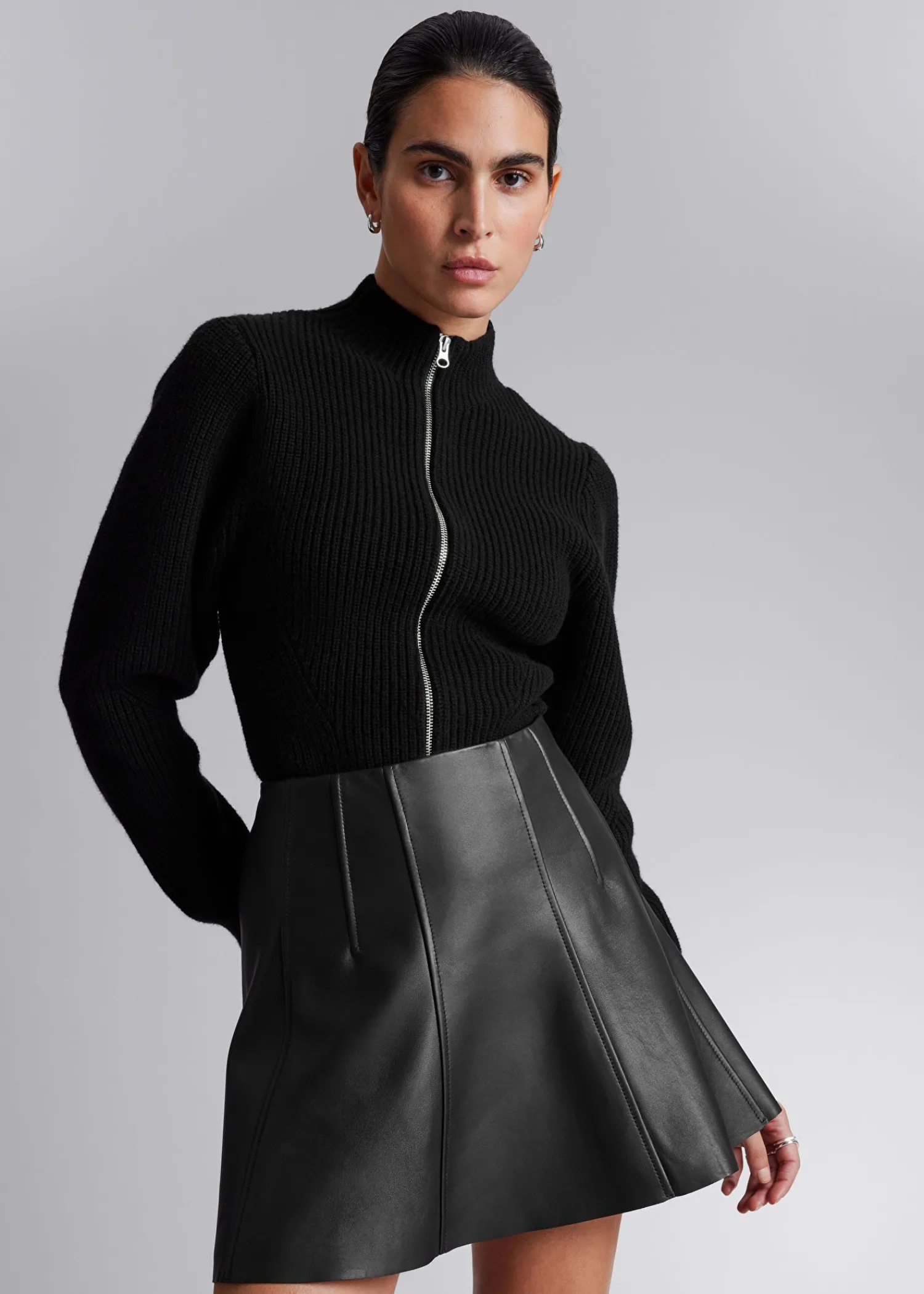 Best A-Line Laeder Mininederdel Kvinder Nederdele