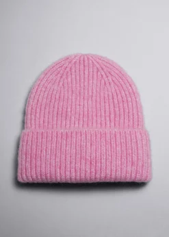 Hot Beanie Af Uldblanding Kvinder Matchende Sæt