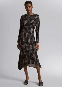 Discount Bias-Cut Midi-Kjole Kvinder Kjoler