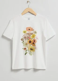 Flash Sale Blomster T-Shirt Kvinder Toppe