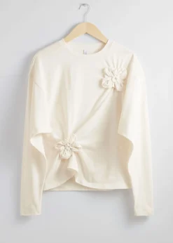 New Blomsterapplique Top Kvinder Toppe