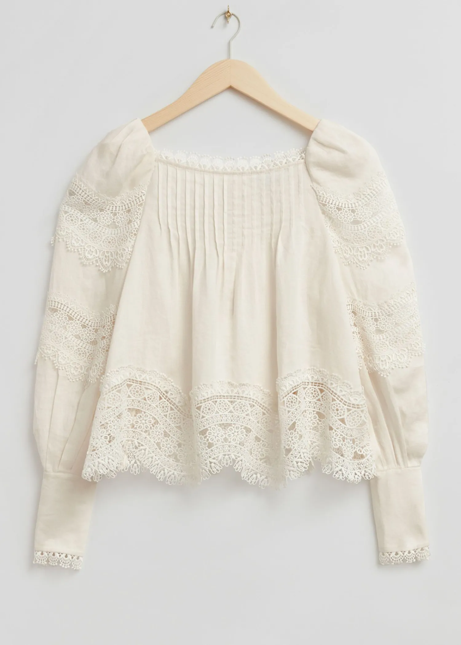 Cheap Bluse Med Blonder Kvinder Bluser Og Skjorter