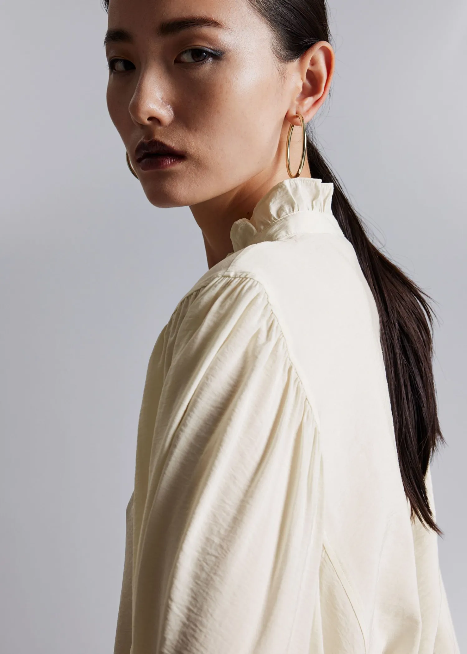 Shop Bluse Med Flaesekrave Kvinder Bluser Og Skjorter