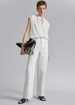 Store Bluse Med Flaeserkrave Kvinder Bluser Og Skjorter