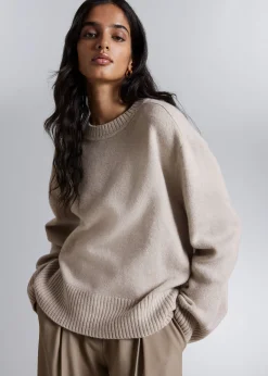 Fashion Boxy Cashmere-Blend Jumper Kvinder Kashmir