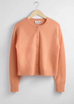 Cheap Boxy Merino Uld Cardigan Kvinder Strik