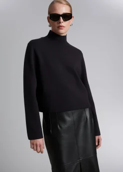 Online Boxy Rullekrave Striktroje Kvinder Strik