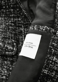 New Boxy Tweed Jakke Kvinder Sæt Og Dragter