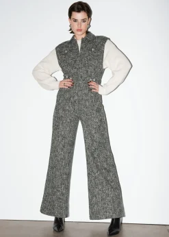 Best Bred Aermelos Tweed Jumpsuit Kvinder Bukser