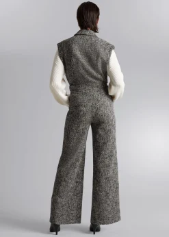 Best Bred Aermelos Tweed Jumpsuit Kvinder Bukser