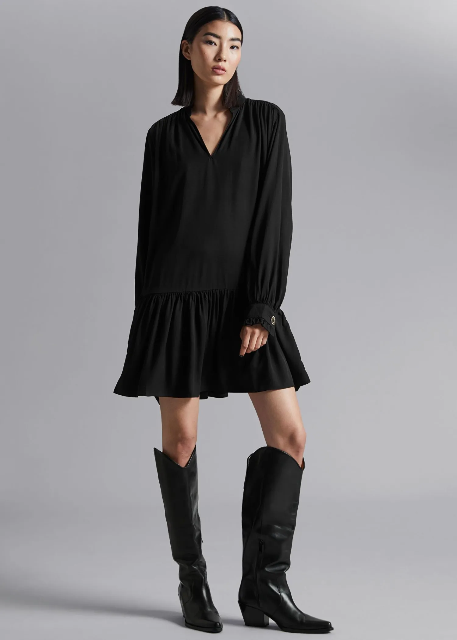 Flash Sale Bred Pjusket Minikjole Kvinder Kjoler