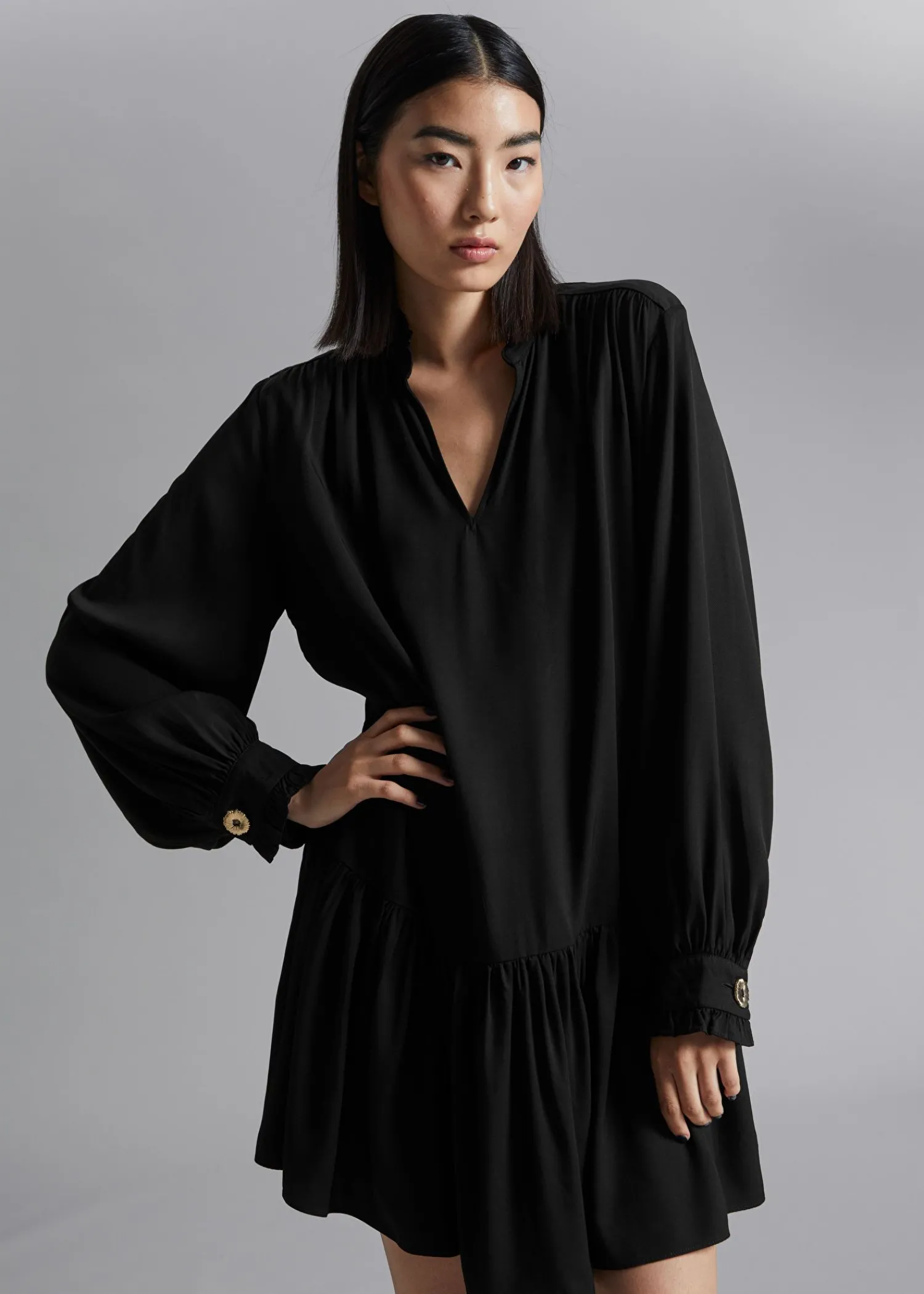 Flash Sale Bred Pjusket Minikjole Kvinder Kjoler