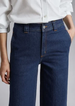 Clearance Brede Hojtaljede Jeans Kvinder Jeans