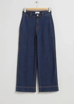 Clearance Brede Hojtaljede Jeans Kvinder Jeans