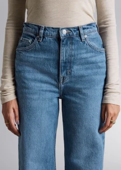 Outlet Brede Jeans Kvinder Denim