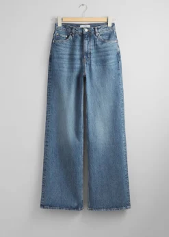 Outlet Brede Jeans Kvinder Denim