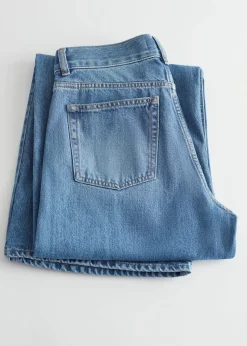 New Brede Jeans Med Lav Talje Kvinder Jeans