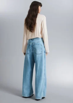 Shop Brede Jeans Med Lav Talje Kvinder Denim