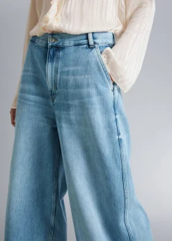 Shop Brede Jeans Med Lav Talje Kvinder Denim