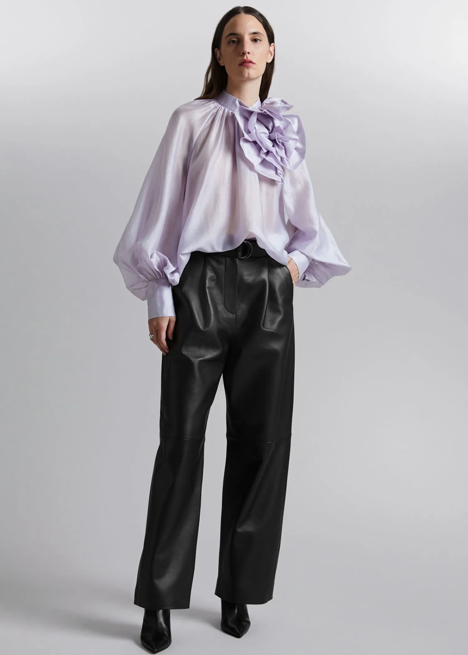 Online Brede Laederbukser Kvinder Bukser