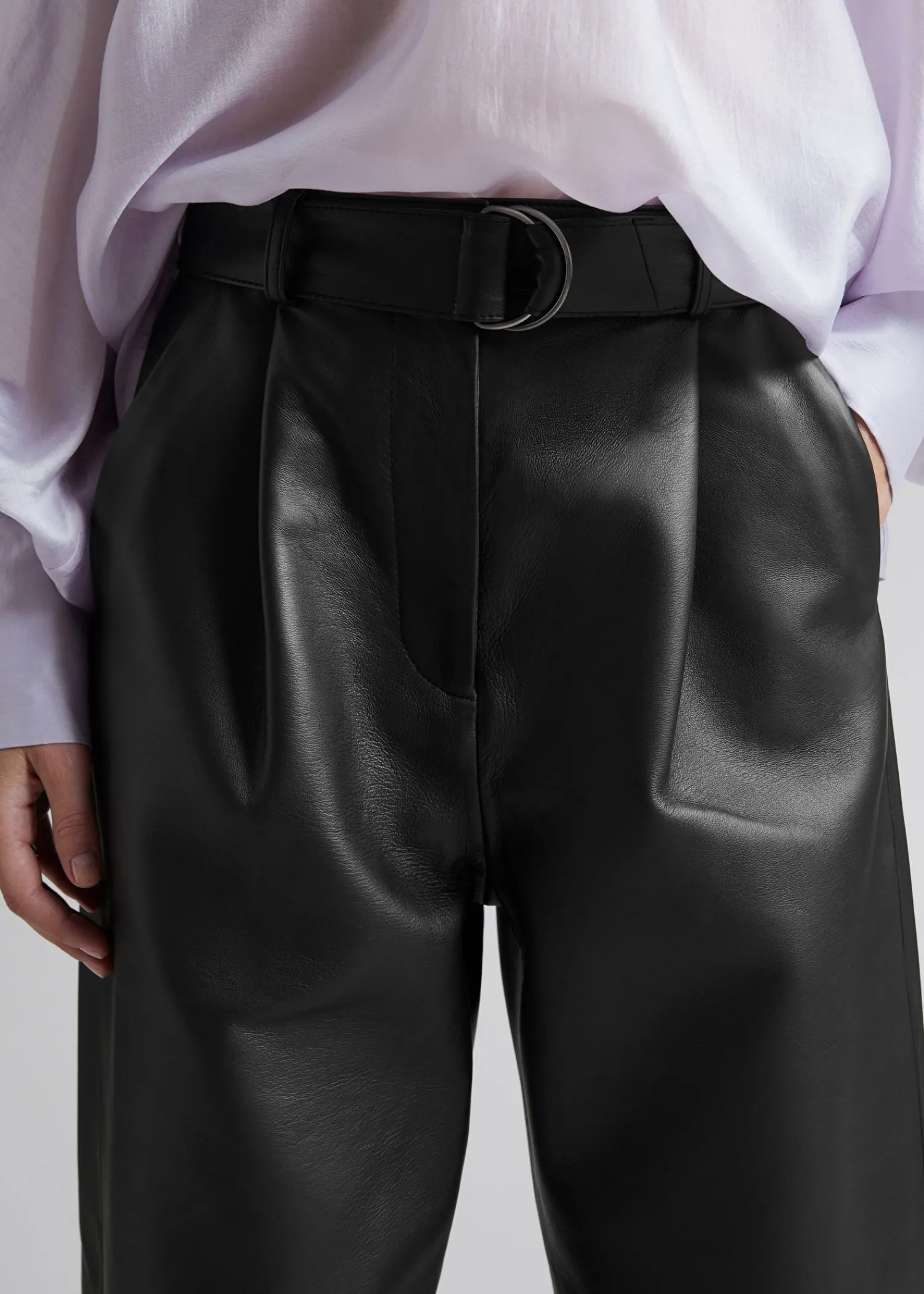 Online Brede Laederbukser Kvinder Bukser