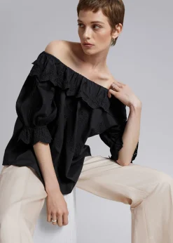 New Broderet Bluse Kvinder Bluser Og Skjorter