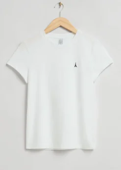 Clearance Broderet T-Shirt Kvinder Toppe