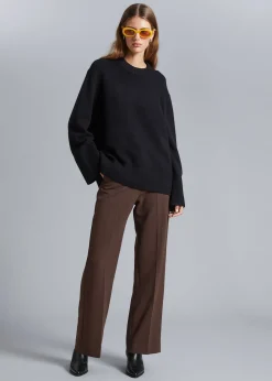 Outlet Bukser Med Bred Pressefold Kvinder Bukser