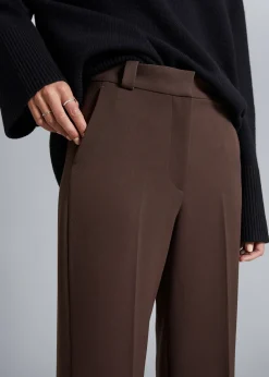 Outlet Bukser Med Bred Pressefold Kvinder Bukser