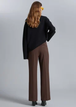 Outlet Bukser Med Bred Pressefold Kvinder Bukser