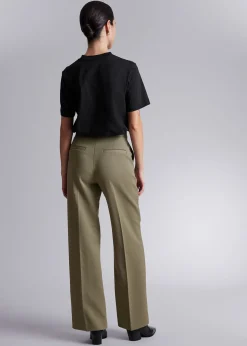 Outlet Bukser Med Bred Pressefold Kvinder Bukser