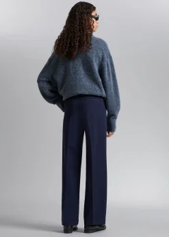 Best Bukser Med Bred Pressefold Kvinder Bukser